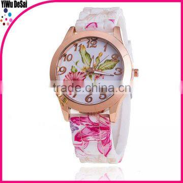 Casual Quartz Watch Women Dress Wristwatches Female Casual Flower Print Quartz Watch photo-1