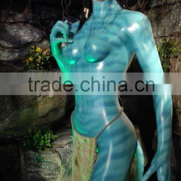 Hyper-Realistic Life Size Fiberglass Sculpture of Avatar Statues