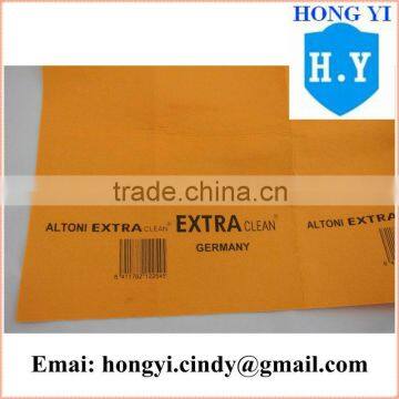 80%viscose, 20%polyester 50x70cm Logo Printed Germany Nonwoven Orange Super Absorbent Cloth for Floor Celaning Use photo-4