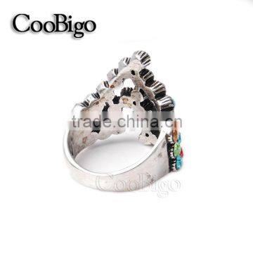 Fashion Jewelry Zinc Alloy Charming Colorful Rhinestone Ring Lady Wedding Party Show Gift Dresses Apparel Promotion Accessories photo-4