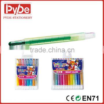 wholesale stationery set plastic wax crayon