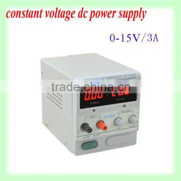 Low ripple and noise continuously adjustable linear DC voltage regulator power supply with high stability