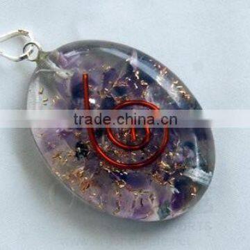 Amethyst Orgone Oval Pendant | Oval Pendant | Orgone Pendant | Orgonite Pendat | Amethyst Pendant | Manufacturer