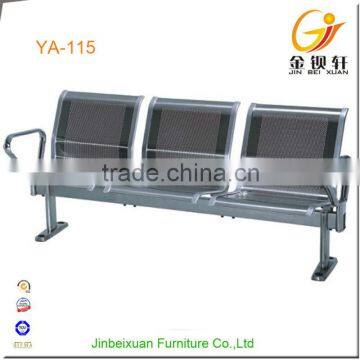 Stainless Steel Bule Color Public Salon Waiting Area Chairs photo-2