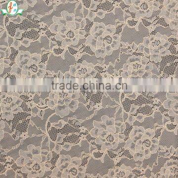 Spandex Nylon Luxury Rose Fashion Guipure Lace Fabric For Dress