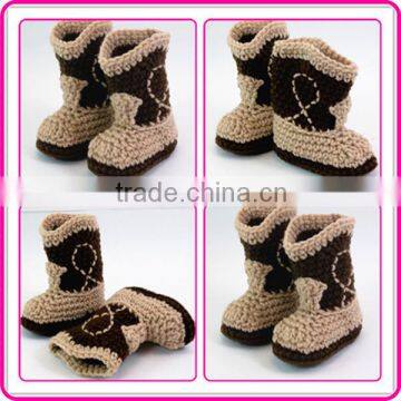 hand knit fashion unisex baby boots for sale