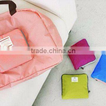 Waterproof nylon foldable shopping bag for women