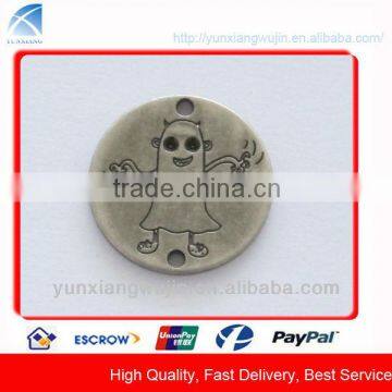 CD6921 Wholesale Round Metal Logo Badge for Coats