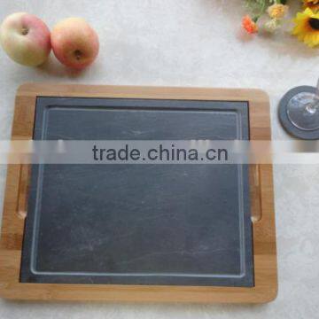 Bamboo Board Slate Plate Slate Bamboo Chopping Board Kitchenware Bamboo photo-5