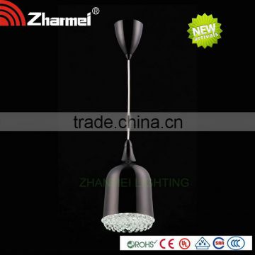 Black Modern Crystal Pendant Lamp,moisture-proof lamp