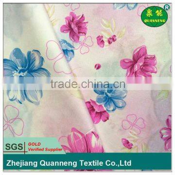 Small flower print fabric micro fiber peach