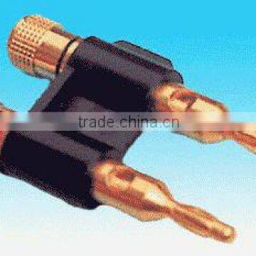 4mm dual banana plug connector copper material gold plating