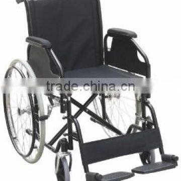 CHEAPEST HANDICAPPED STANDARD WHEELCHAIR steel manual wheelchair for disabled 2016