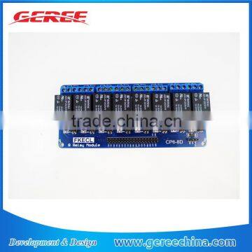 8 channel relay module DC 24V PLC power output amplification / with LED indicating