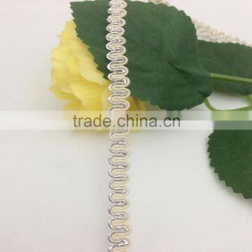 lace trimming garment accessories 8mm thin metallic silver braid rope