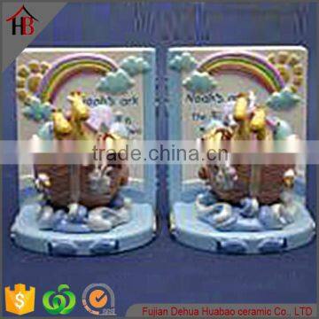 Special baby noah's ark resin kids bookends