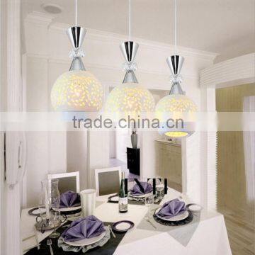 Top Quality LED Pendant Lights 3 Heads Ceramic Round Pendant Lamps photo-3