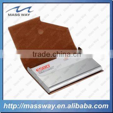 Wholesale Custom Luxury Metal Genuine Leather Business Card Holder photo-6