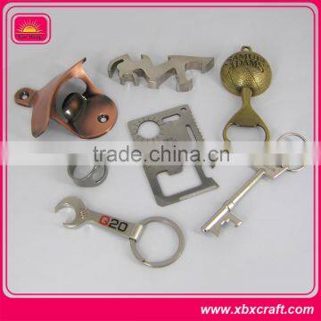 wholesale custom logo bottle opener 3d metal keyring