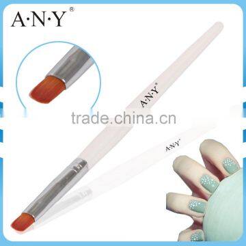 ANY Nail Art Beauty Care Cheap Pear White Oval Shape Wooden Nail Brush