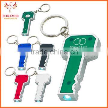 Hot Selling Fashion Key Shape Bike Key Ring Key Chain With Led Light