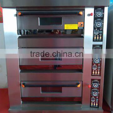 3 Deck 6 Trays Gas Oven For Mini Bakery