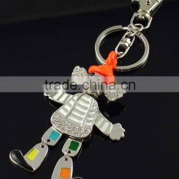 Fashion key chain with clown zinc alloy