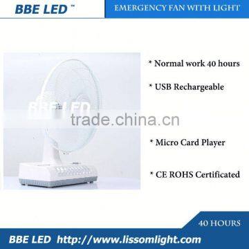 Battery Power Source and Emergency Fan Type fan, LED emergency fan with raidio