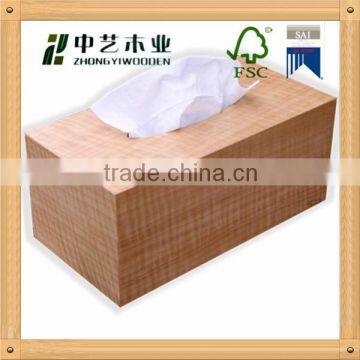 2016 latest design high quality handmade unfinished wooden tissue box