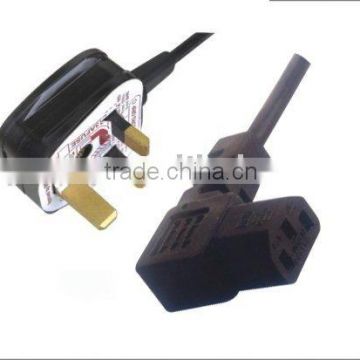 13A UK power cord To C13 90 Degree BSI RoHS approval