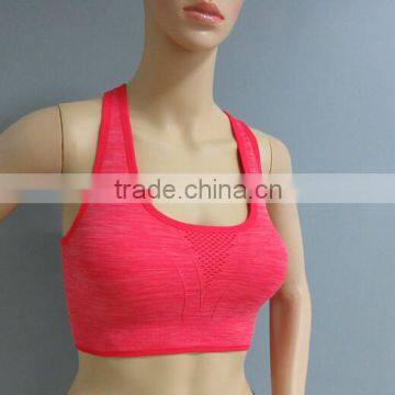 Women Sexy Running Seamless Racerback Back Cross Sports Bra