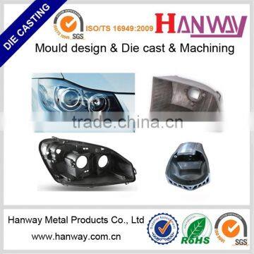 China manufacture OEM aluminum die casting automotive led headlight enclosure, rearview bracket,HID ballast housing