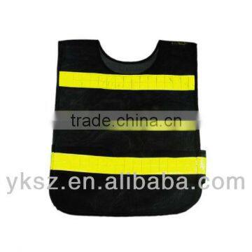 black color high -reflective safety vest with EN ISO20471