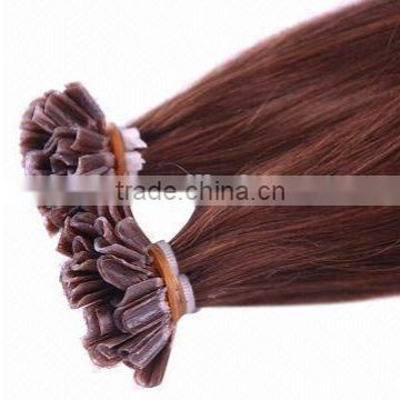 charming dark color nail hair extension made of pure indian human hair