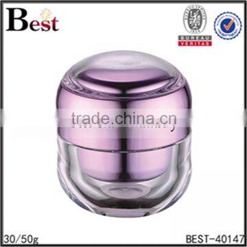 30g 50g empty luxury cosmetic cream jars, inner pp, outer acrylic material