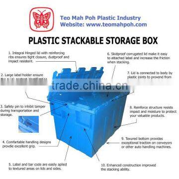 Plastic Moving Box with Lid