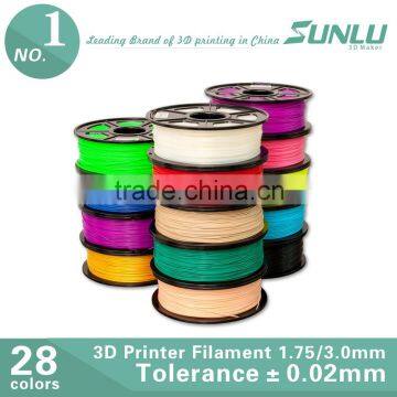 1.75mm 3.0mm PLA / ABS / HIPS/WOOD/Flexible 3d plastic rods