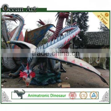 Theme Park Mechanical Dinosaur with Wings Moving up & down