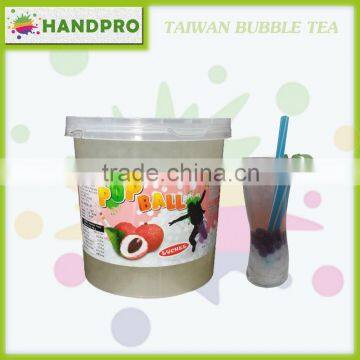 High Quality package Lychee Popball for Taiwan Bubble Tea drinks like Popping boba