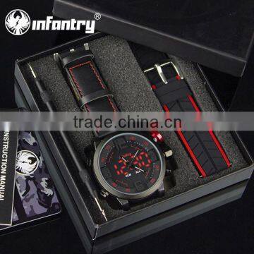 Infantry Fashion Leather Strap Military Led Display Watch photo-2