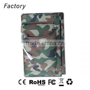 Portable solar panel charger with solar cell charger 5.5V 8W 1.6A for electronic devices