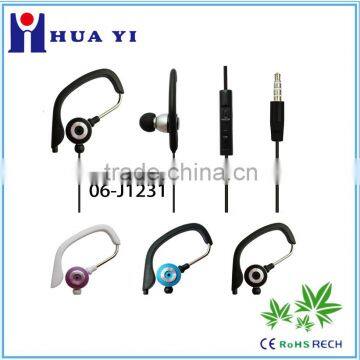 Cheap and fashion popular ear hook metal sport earphone