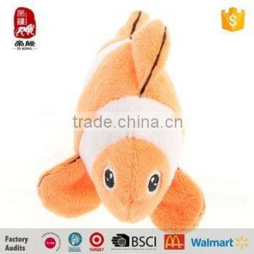 Wholesale customized plush clown fish toy for kids fashion cute stuffed plush soft toy fish