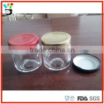 Personalized 85ml Size Mini Glass Jar With Colored Lid