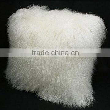 Colorful Fur Pillow Mongolian Fur Cushion Cover