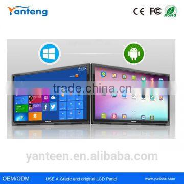 Full HD dual system 55inch all in one pc tv touchscreen with support window OS and Andriond OS in the same time
