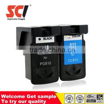 higrh quality no color deviation compatible ink cartridge for canon pg 810 cl 811