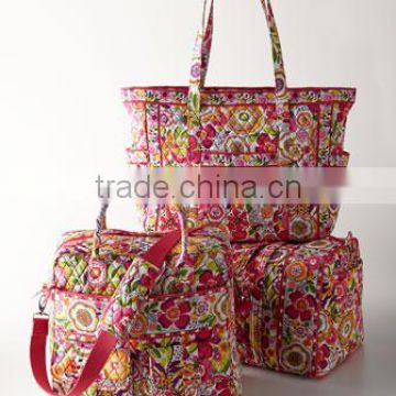 Quilted printing cotton travel bags