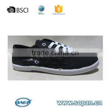 canvas+textile upper good quality injection women shoe