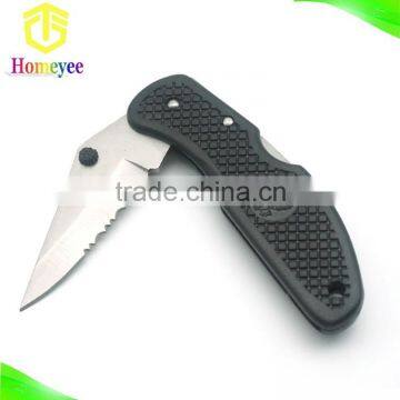 Best quality pp black handle pocket knife